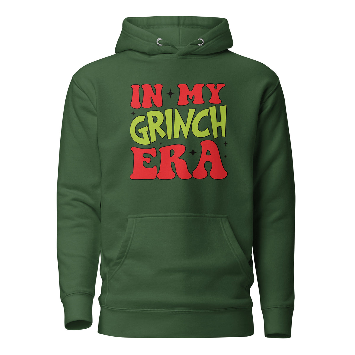 In My Grinch Era – Lustiger Weihnachts-Hoodie – grün, Vorderansicht
