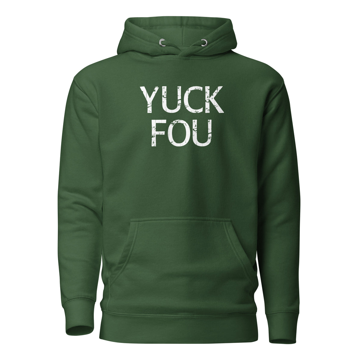 Yuck Fou – Unisex Hoodie – grün, Vorderansicht
