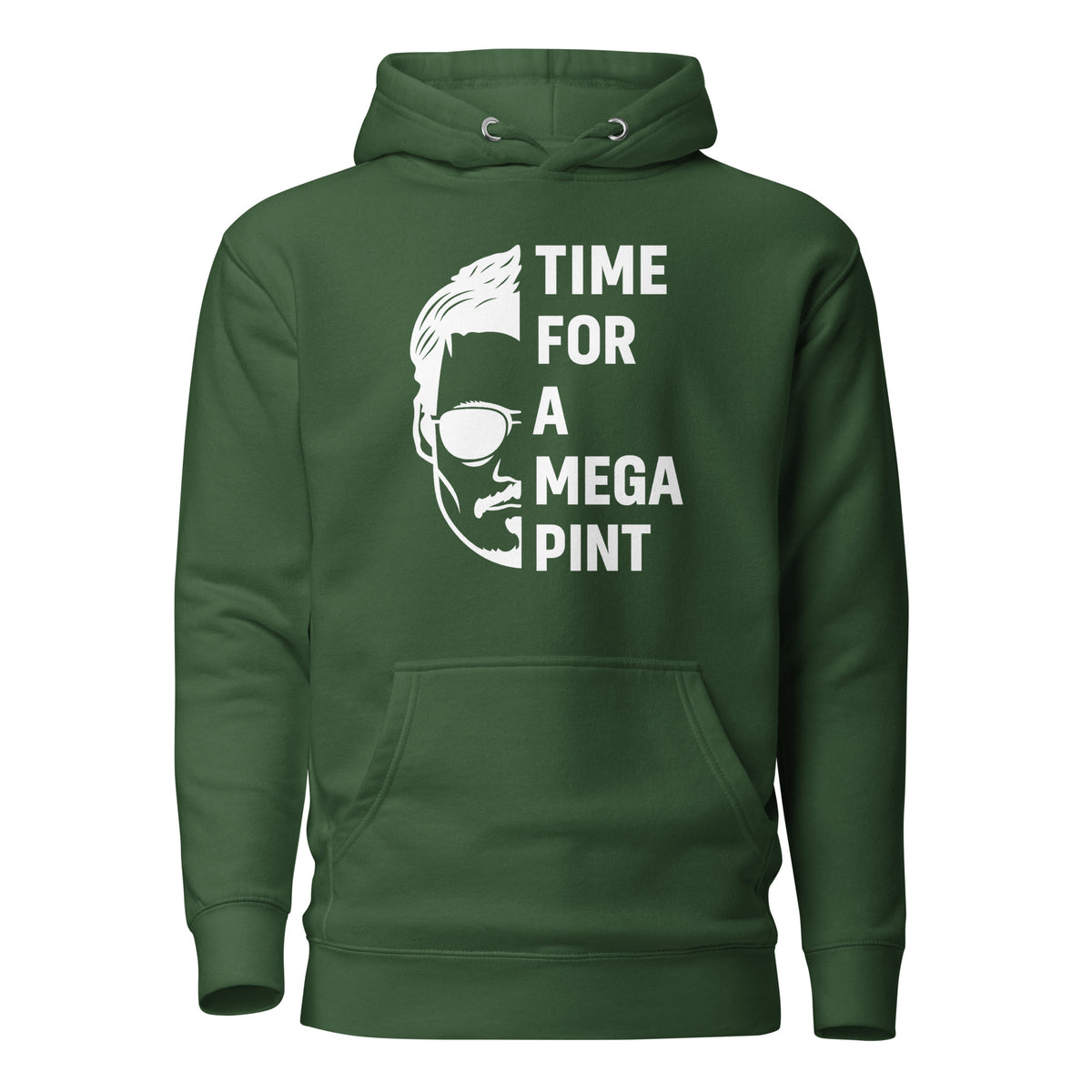 Time for a Mega Pint Unisex Hoodie – grün, Vorderansicht