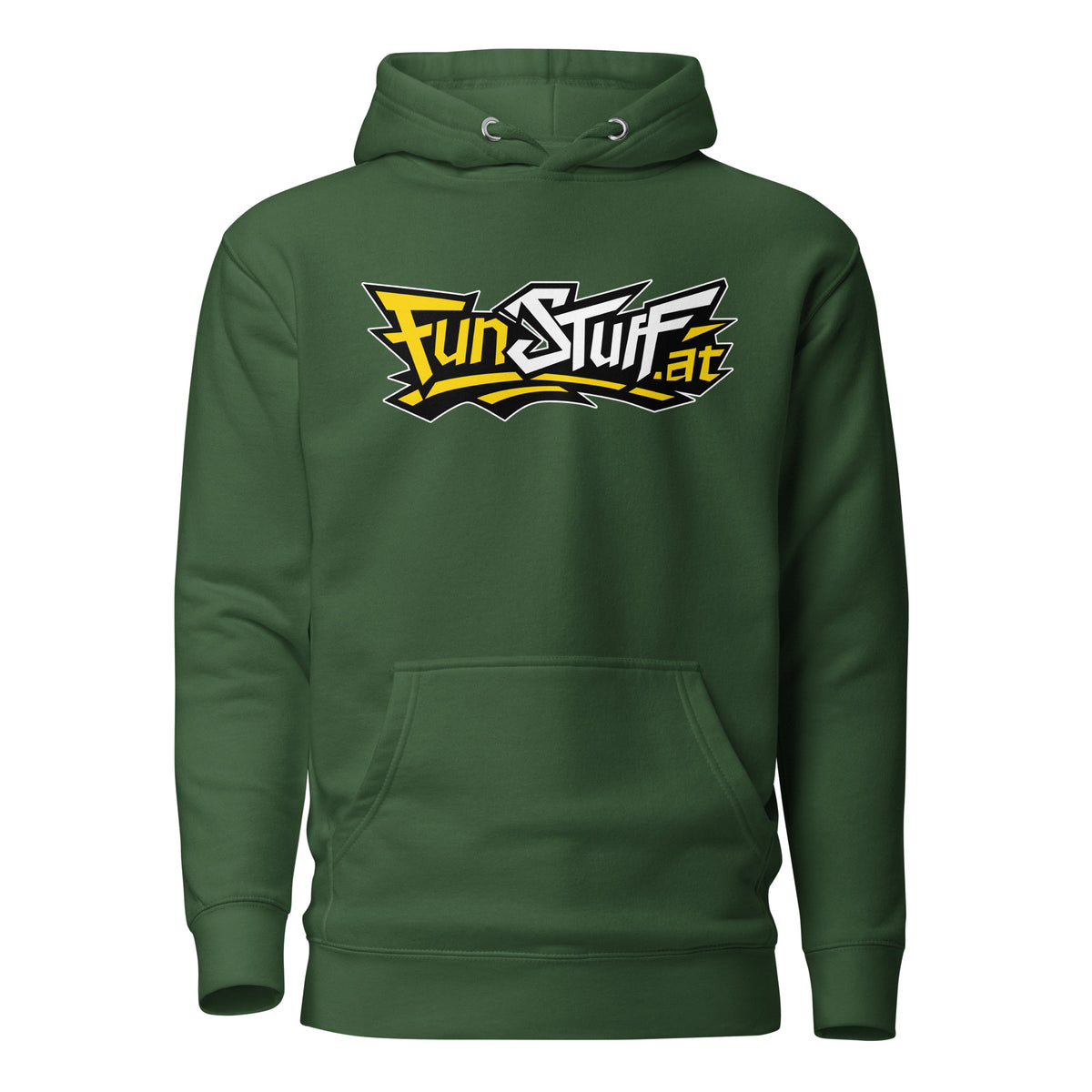 FunStuff Logo – Hoodie Unisex – grün, Vorderansicht