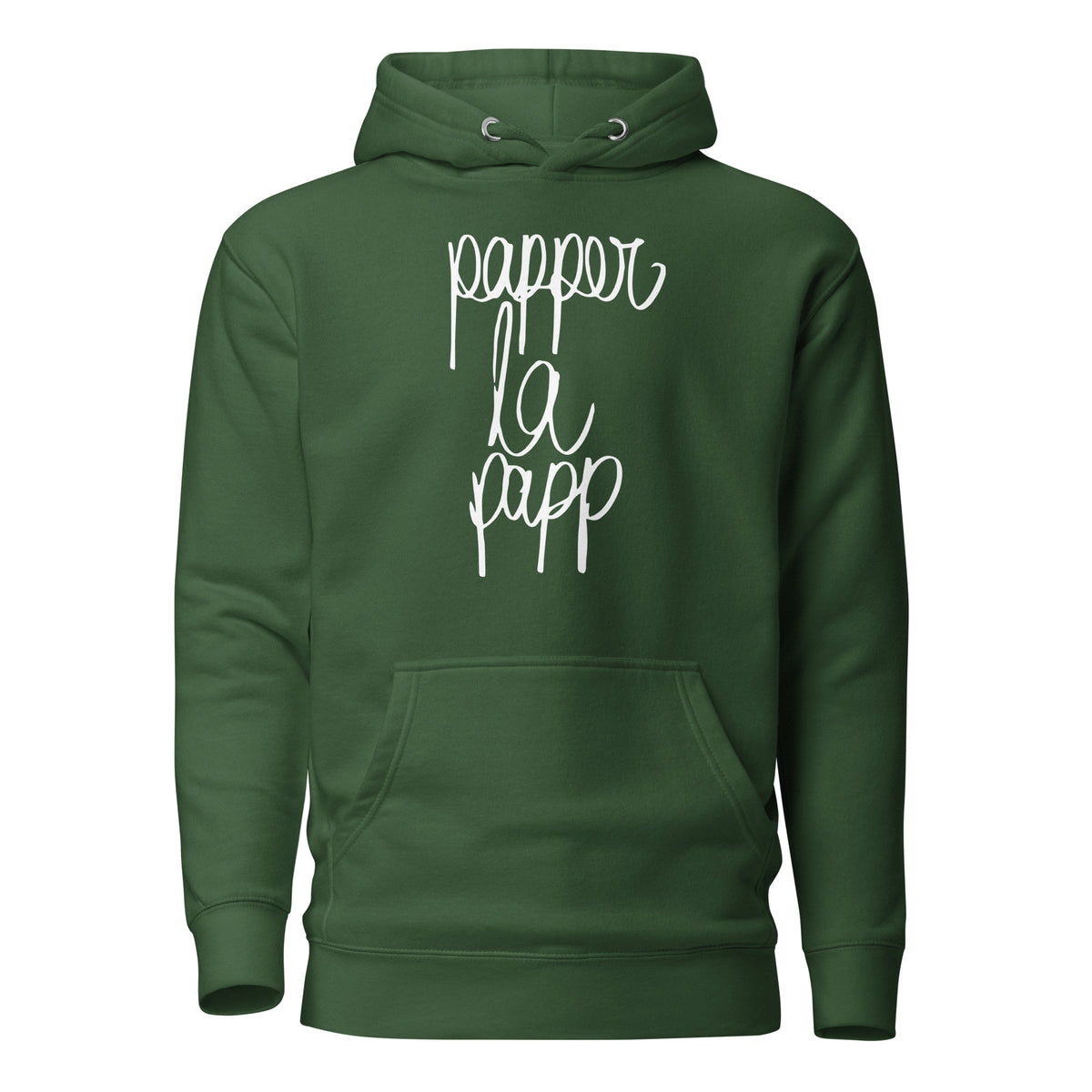 Papper la Papp – Unisex Hoodie – grün, Vorderansicht