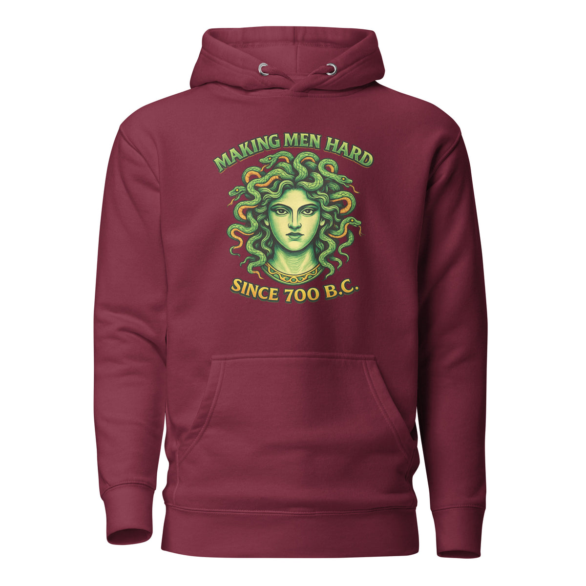 Making Men Hard Since 700 B.C. – Unisex Hoodie – weinrot, Vorderansicht