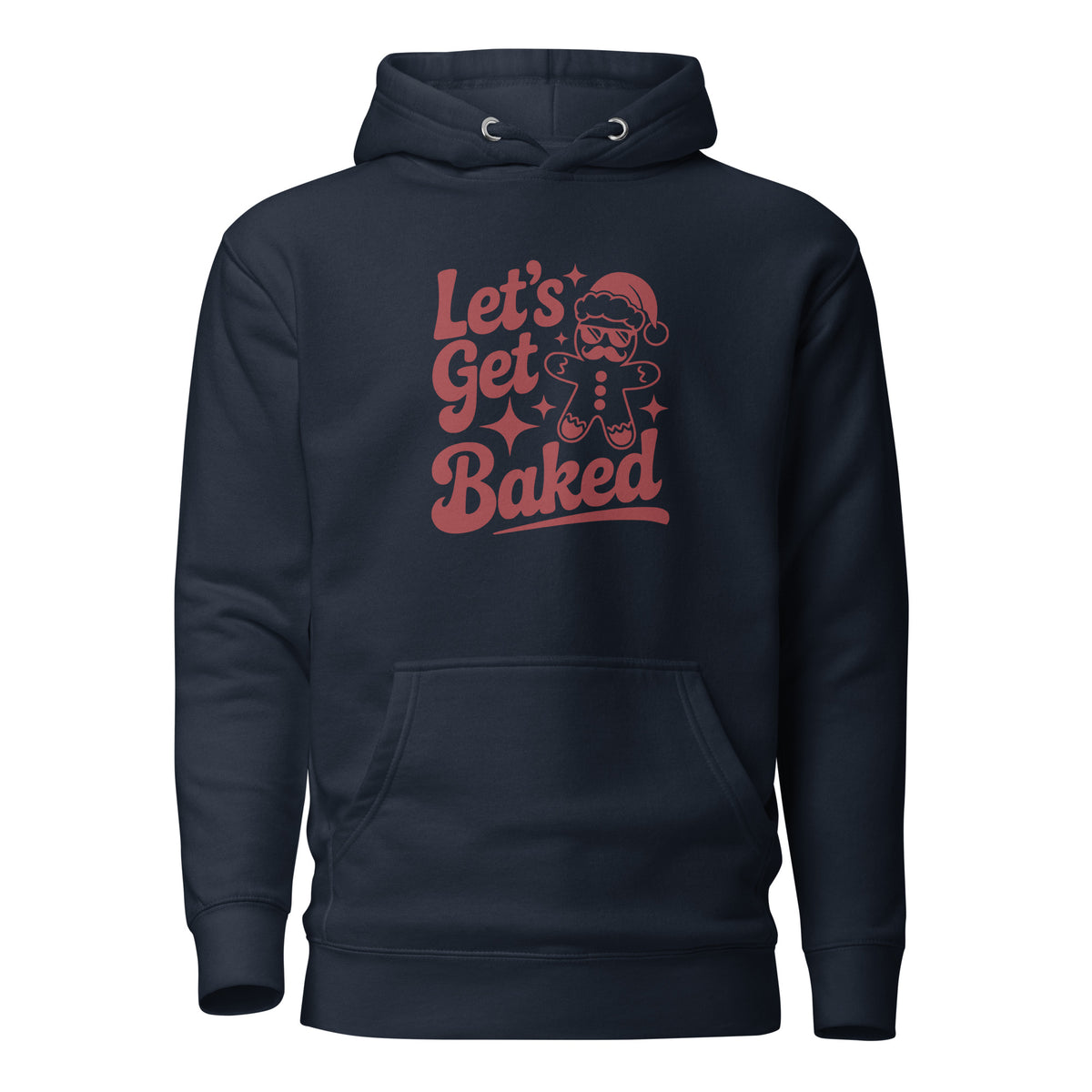 Let’s Get Baked – Unisex Hoodie – navyblau, Vorderansicht