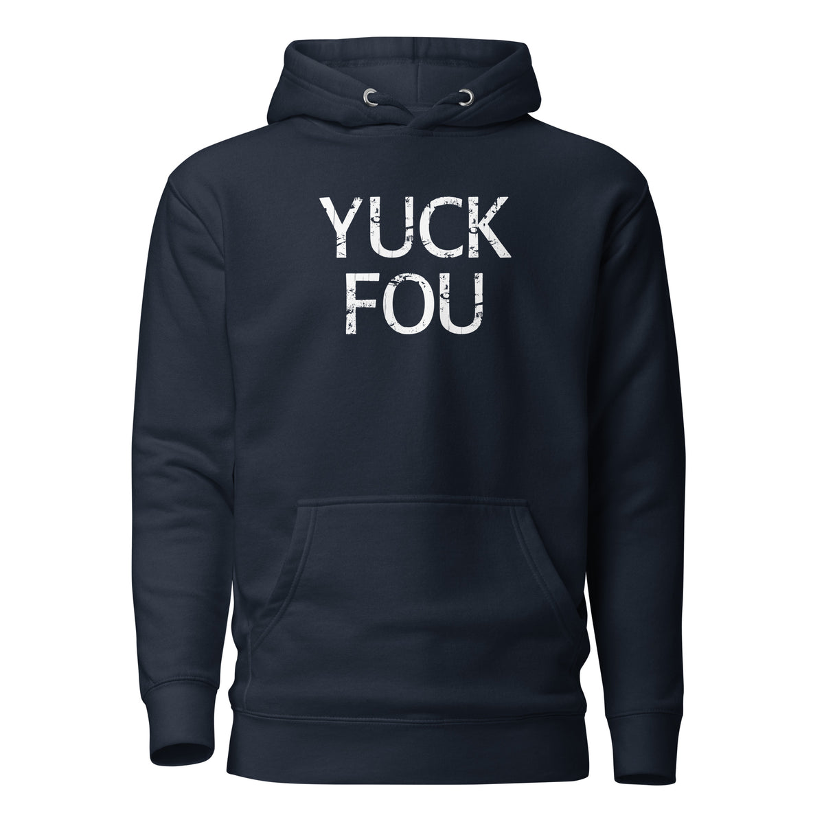 Yuck Fou – Unisex Hoodie – navyblau, Vorderansicht