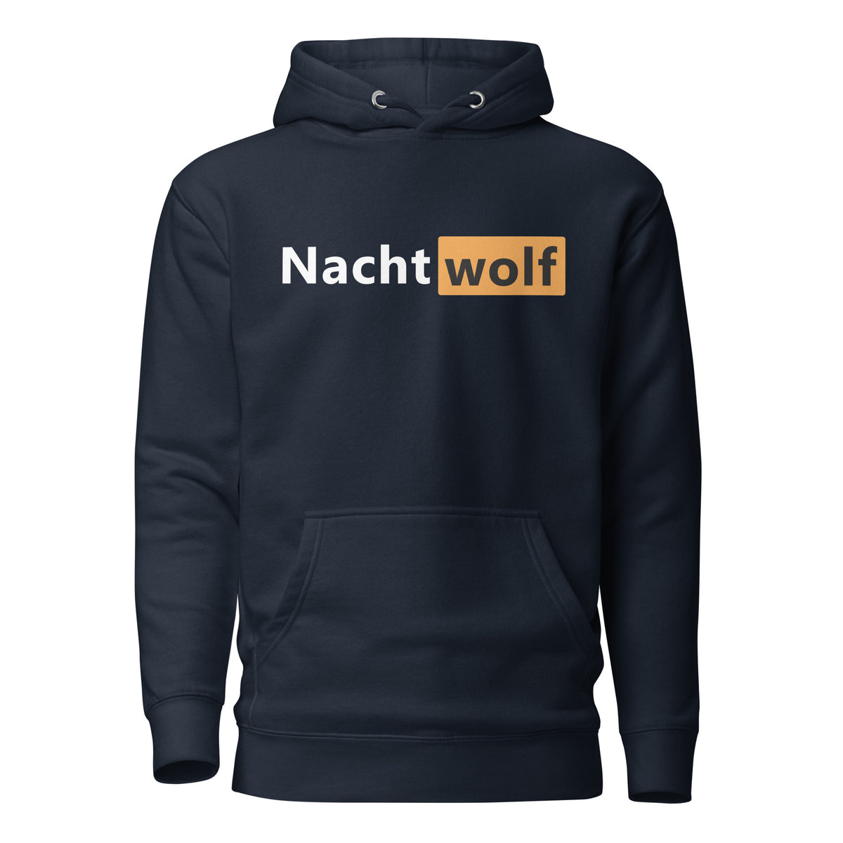 Nachtwolf - Unisex Hoodie – navyblau, Vorderansicht