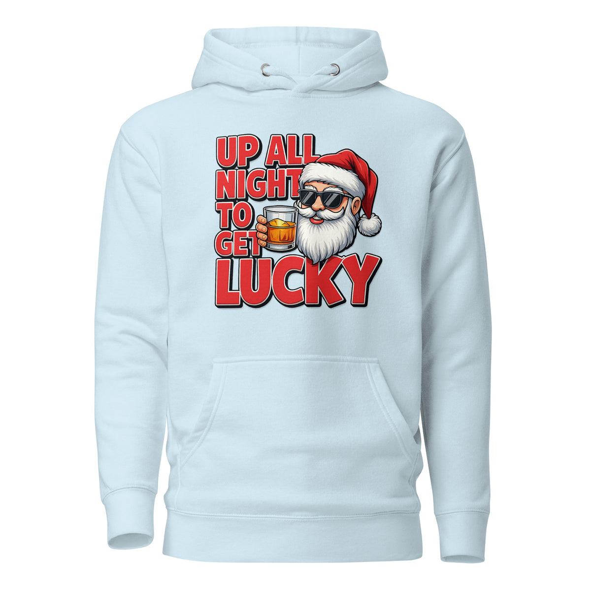 Up All Night To Get Lucky – Unisex Hoodie – blau, Vorderansicht