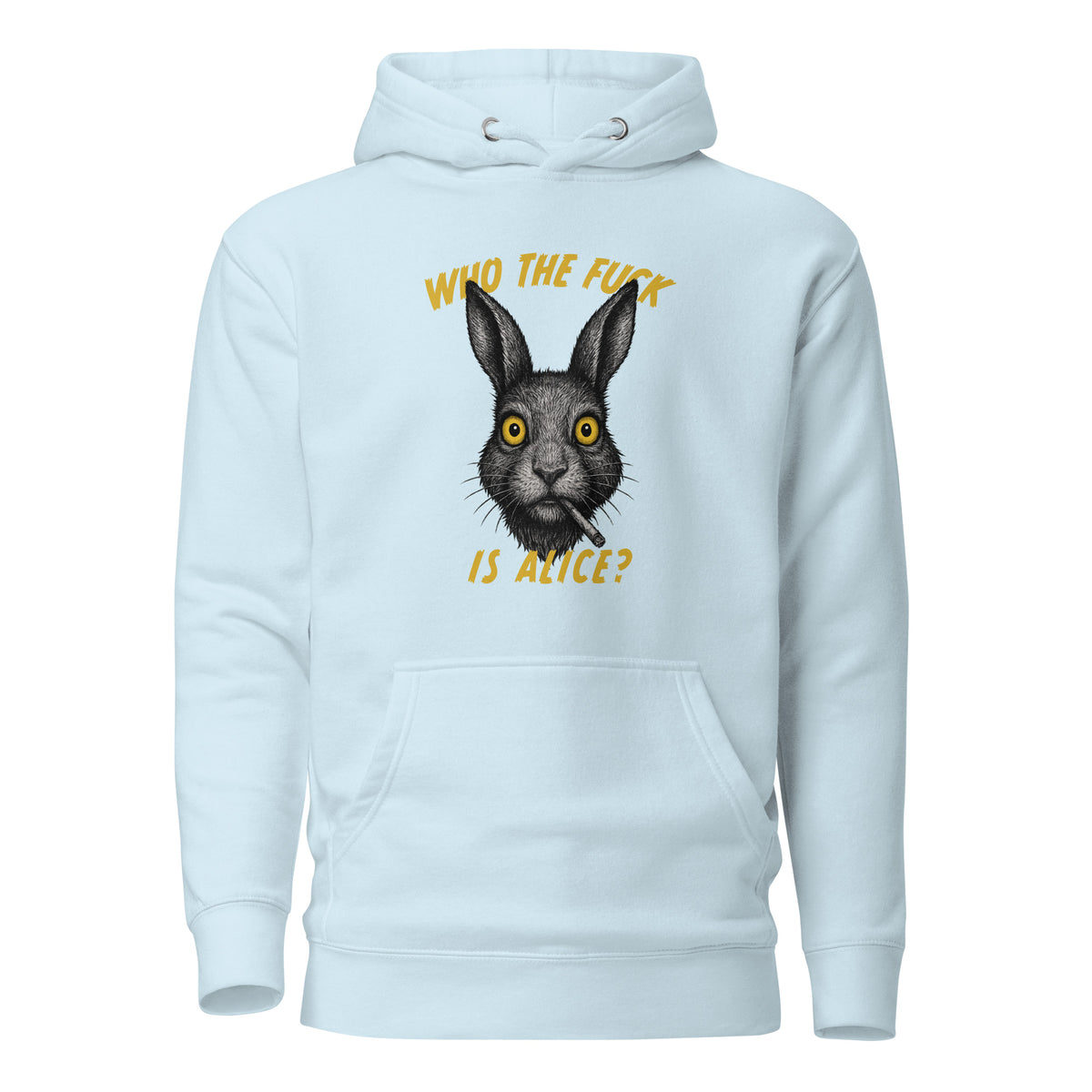 Who the F*ck is Alice? – Unisex Hoodie – blau, Vorderansicht