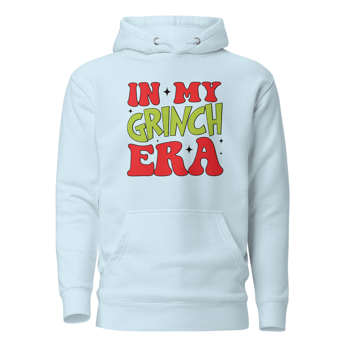 In My Grinch Era – Lustiger Weihnachts-Hoodie – blau, Vorderansicht