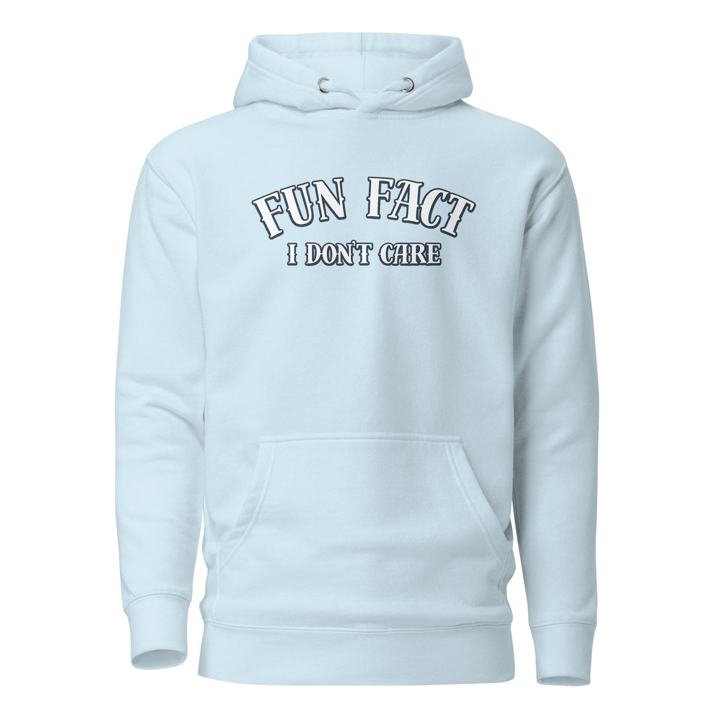 Fun Fact I Don’t Care Hoodie – blau, Vorderansicht