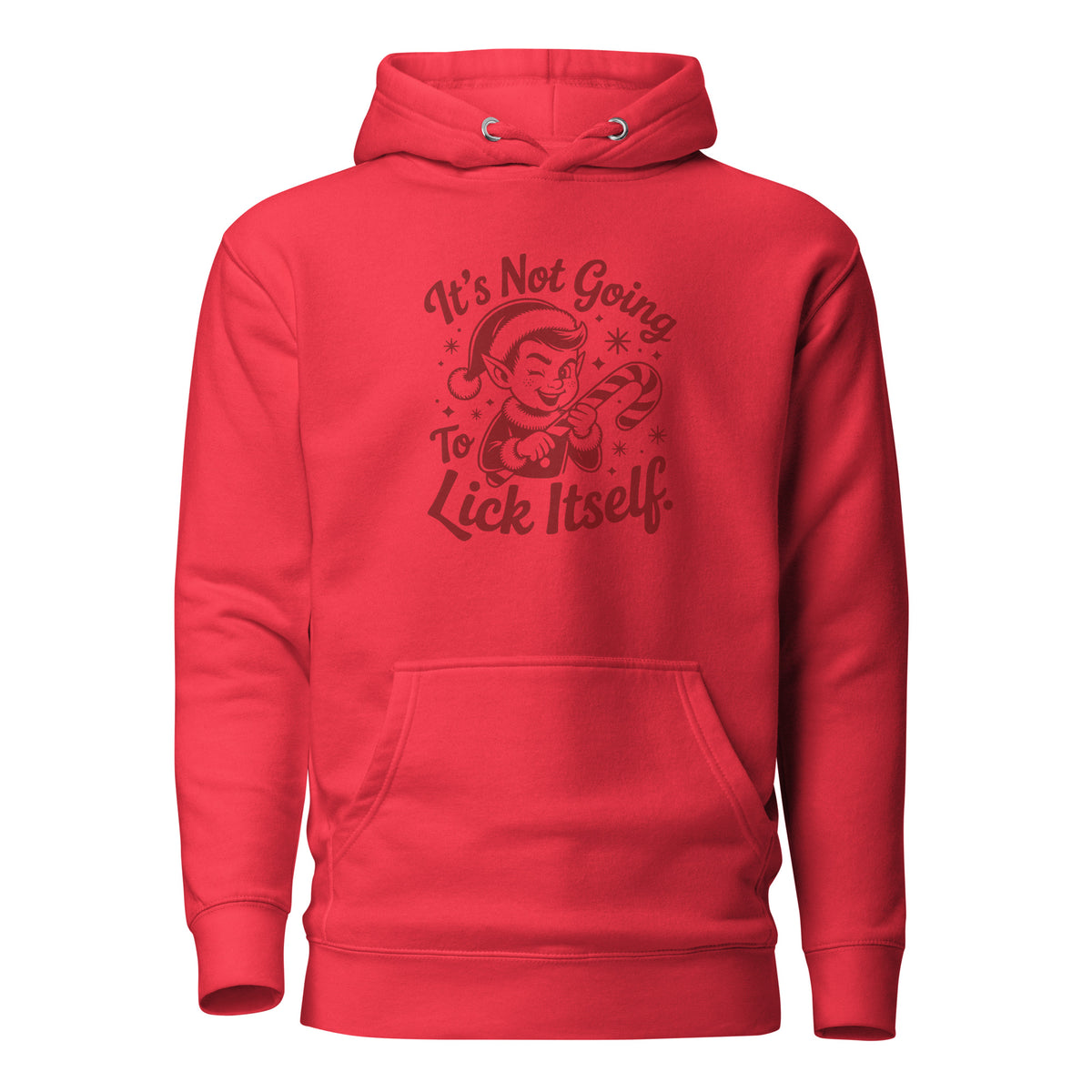 It’s Not Going To Lick Itself – Unisex Hoodie – rot, Vorderansicht