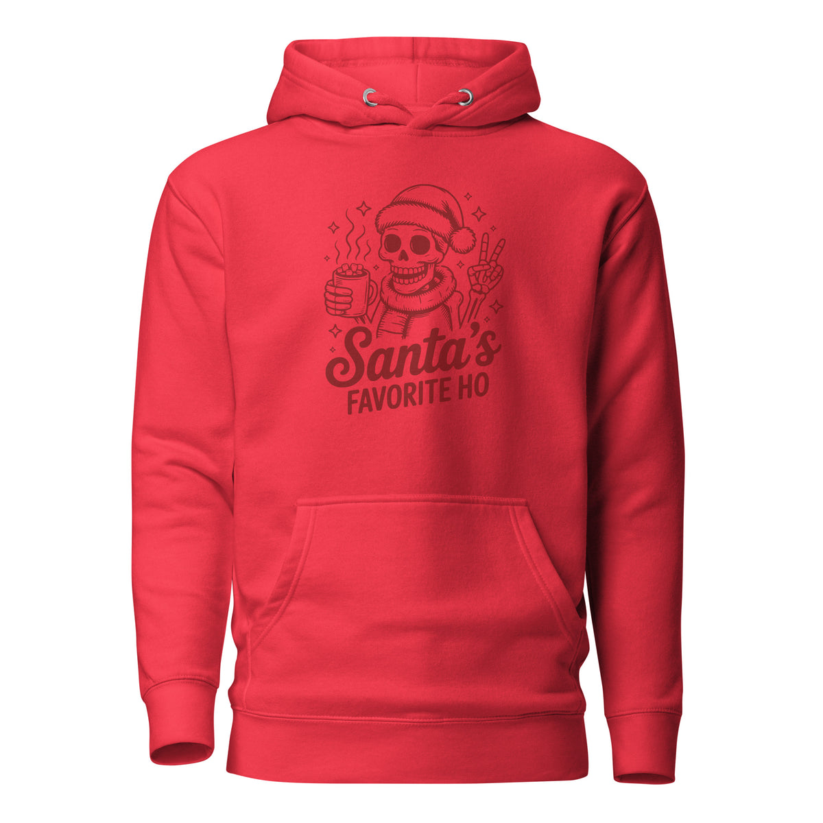 Santa’s Favorite Ho – Unisex Hoodie – rot, Vorderansicht