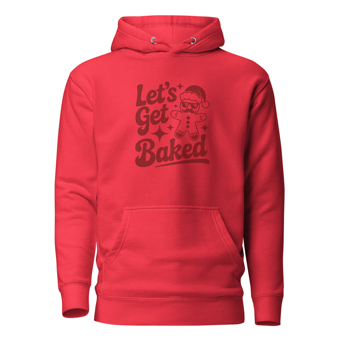 Let’s Get Baked – Unisex Hoodie – rot, Vorderansicht
