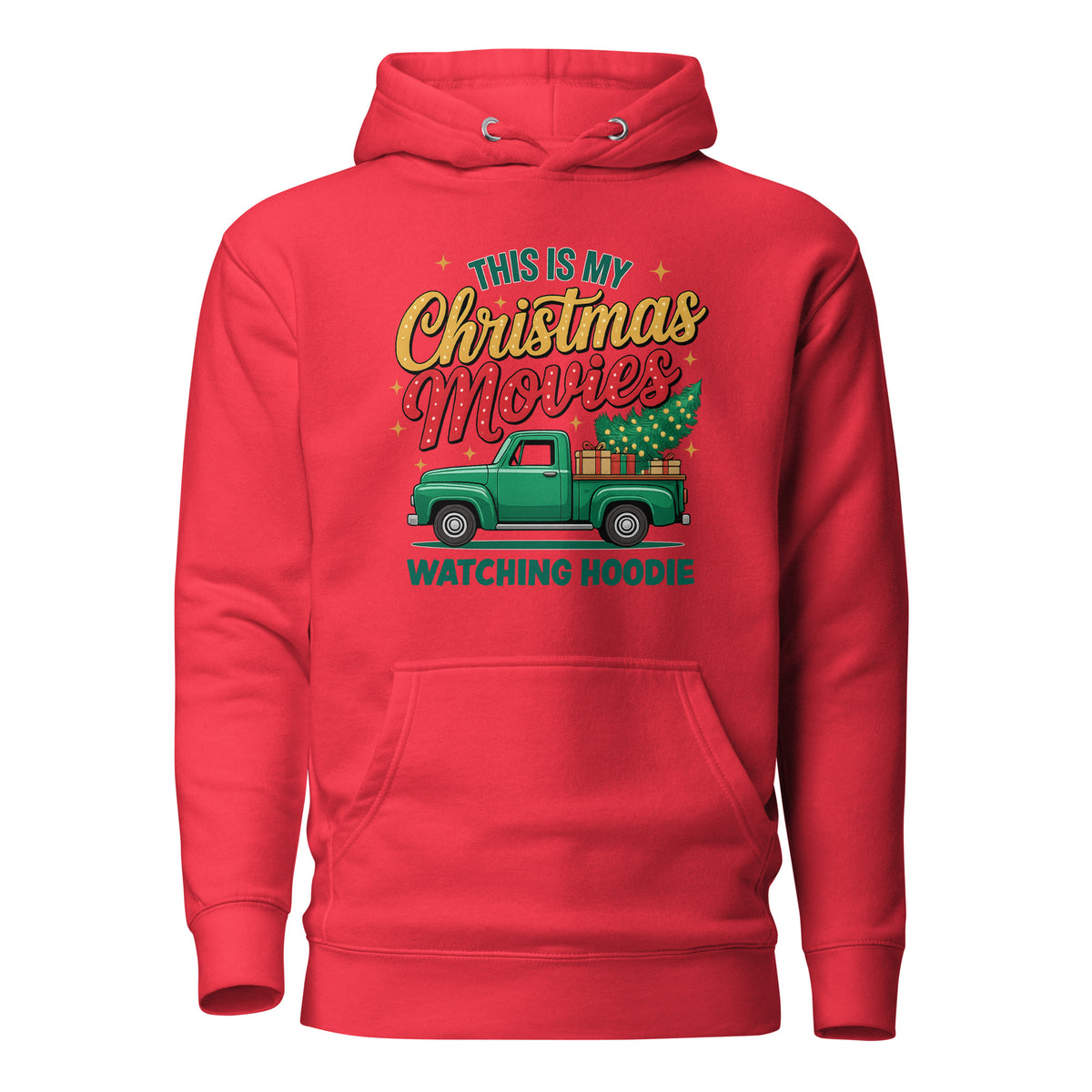 This Is My Christmas Movies Watching Hoodie – Unisex Hoodie – rot, Vorderansicht