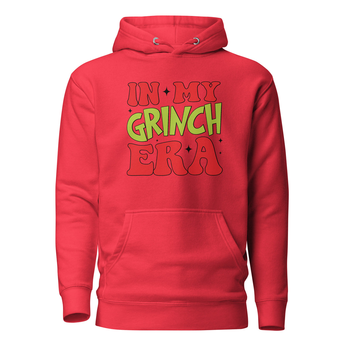 In My Grinch Era – Lustiger Weihnachts-Hoodie – rot, Vorderansicht