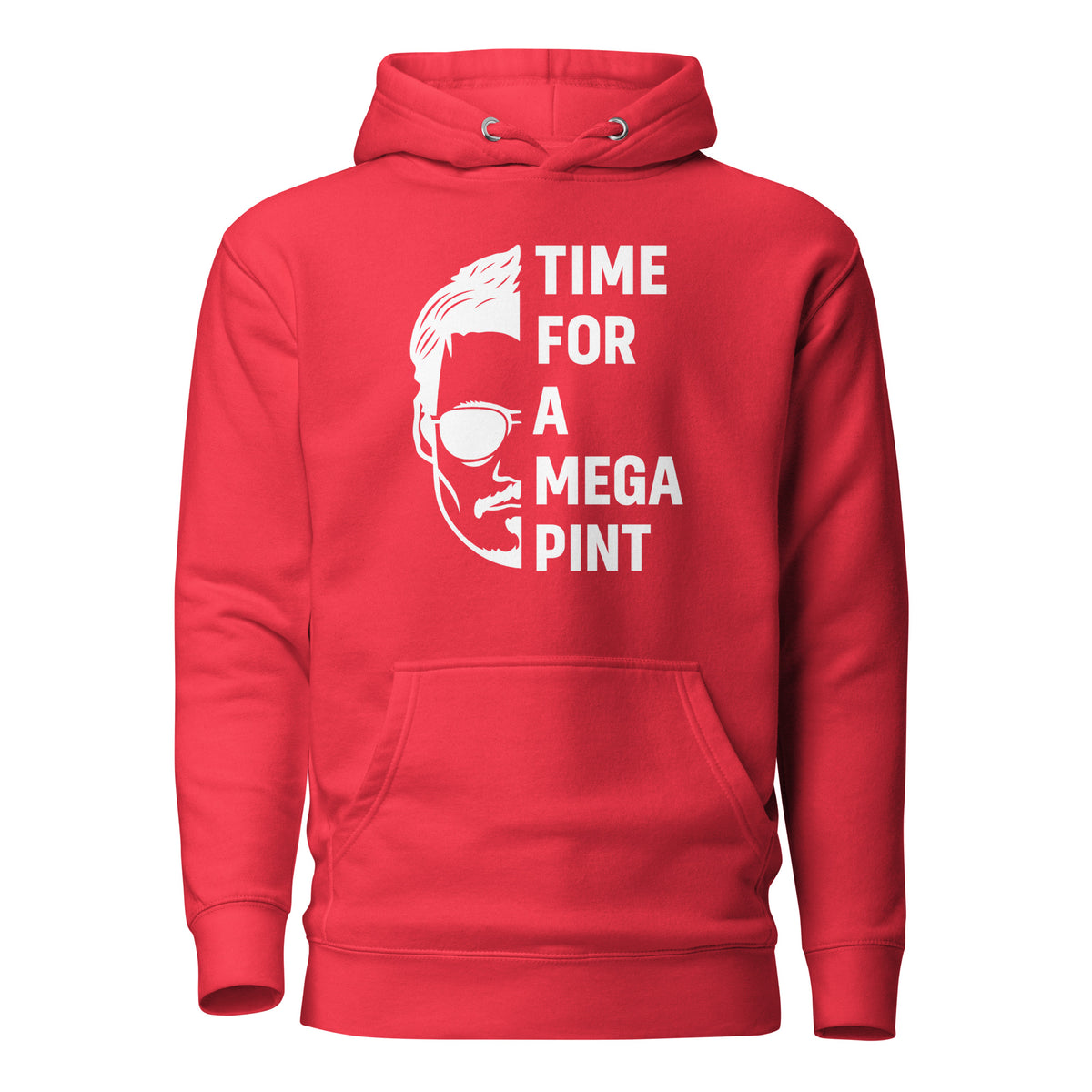 Time for a Mega Pint Unisex Hoodie – rot, Vorderansicht