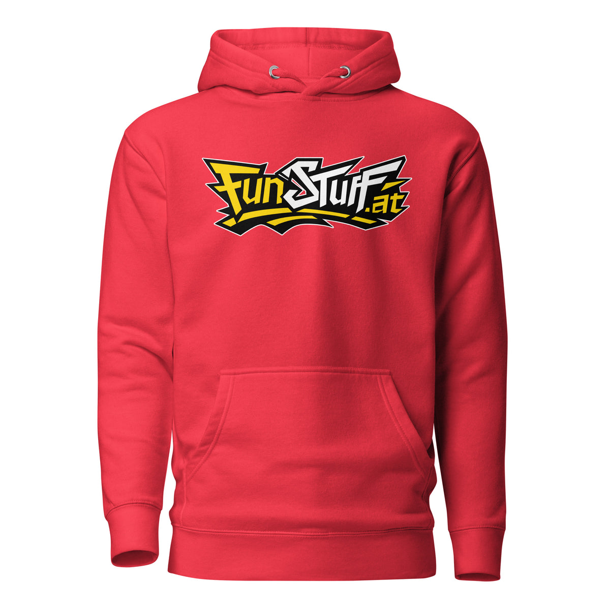 FunStuff Logo – Hoodie Unisex – rot, Vorderansicht