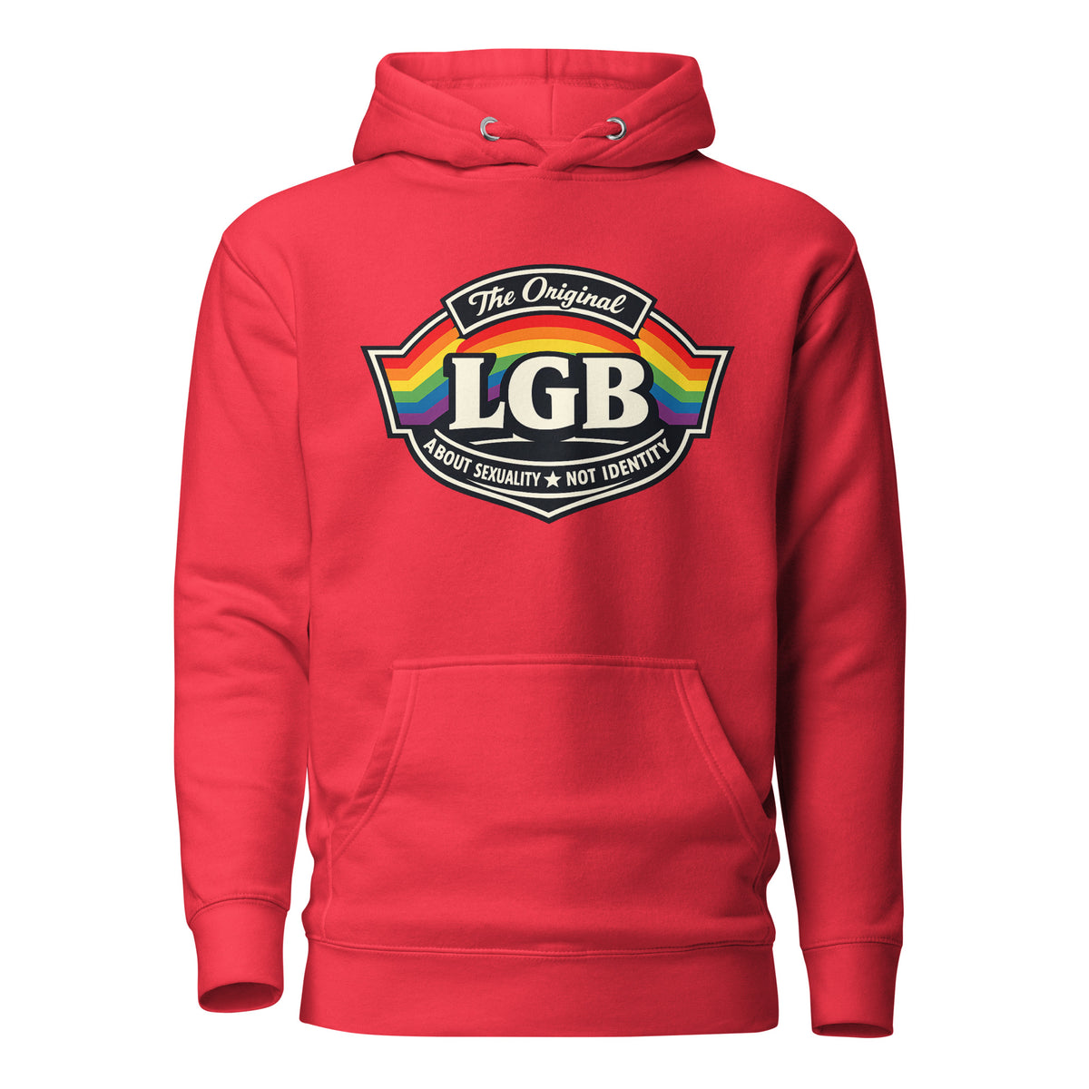 LGB – The Original – Unisex Hoodie – rot, Vorderansicht