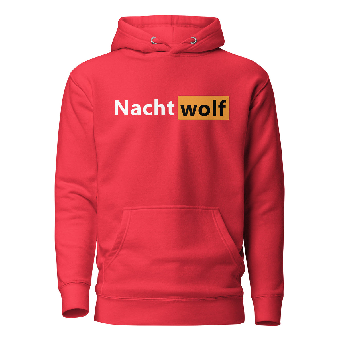 Nachtwolf - Unisex Hoodie – rot, Vorderansicht