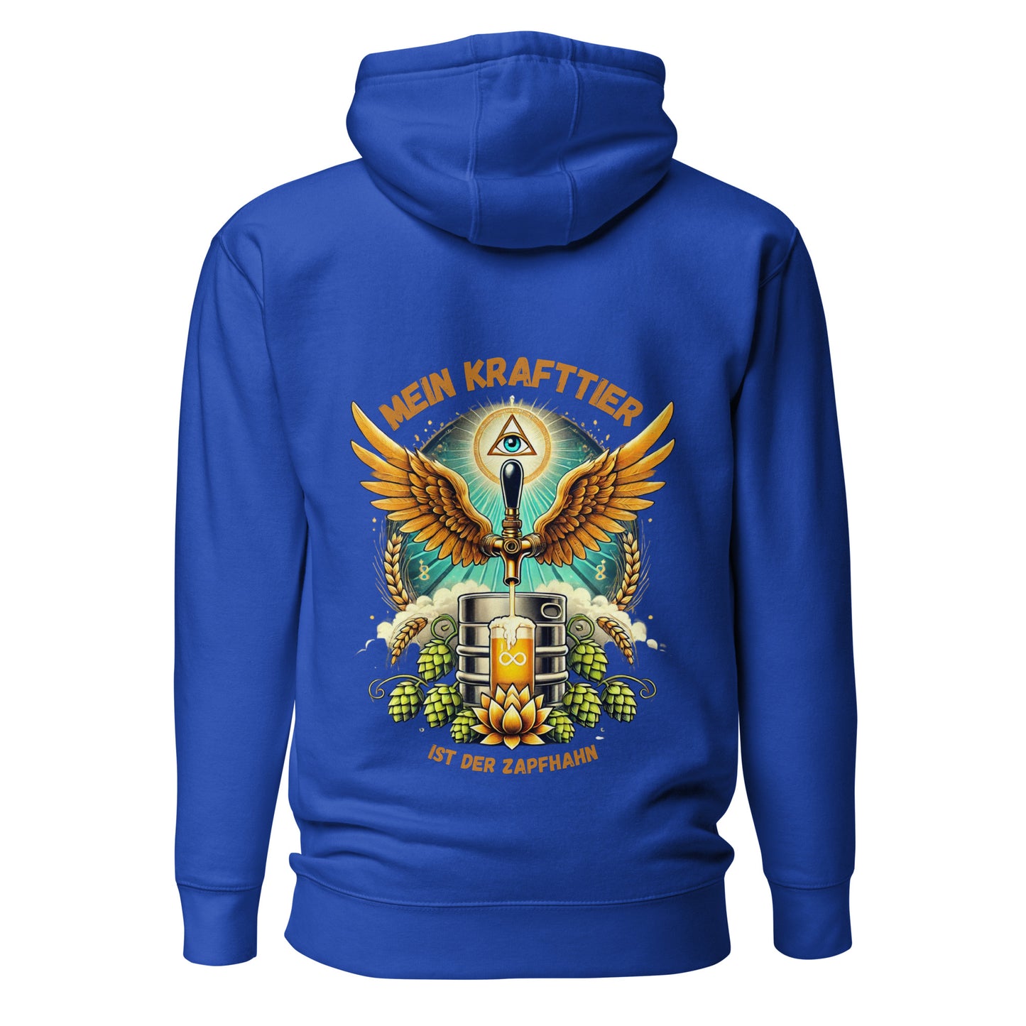 Mein Krafttier ist der Zapfhahn – Unisex Hoodie Backprint