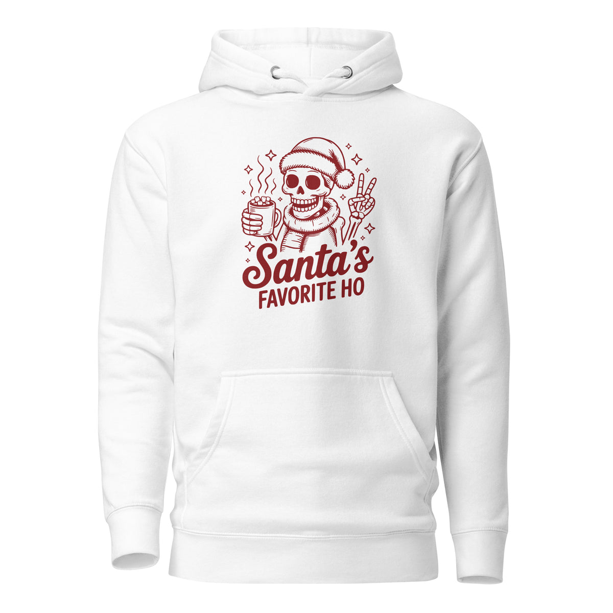 Santa’s Favorite Ho – Unisex Hoodie – weiß, Vorderansicht