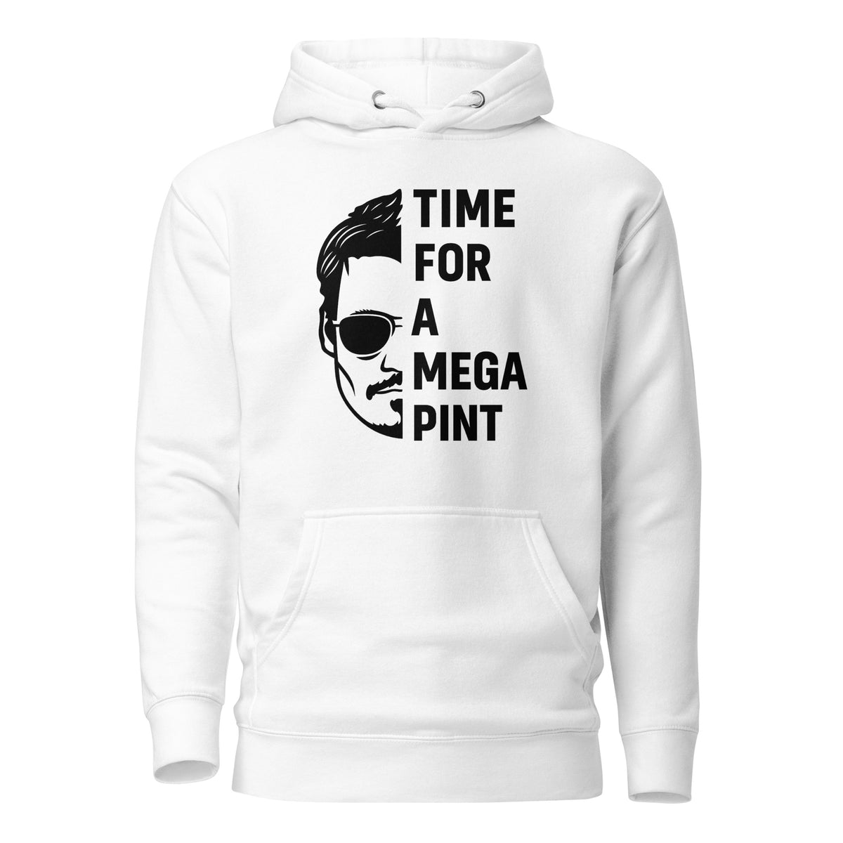 Time for a Mega Pint Unisex Hoodie – weiß, Vorderansicht