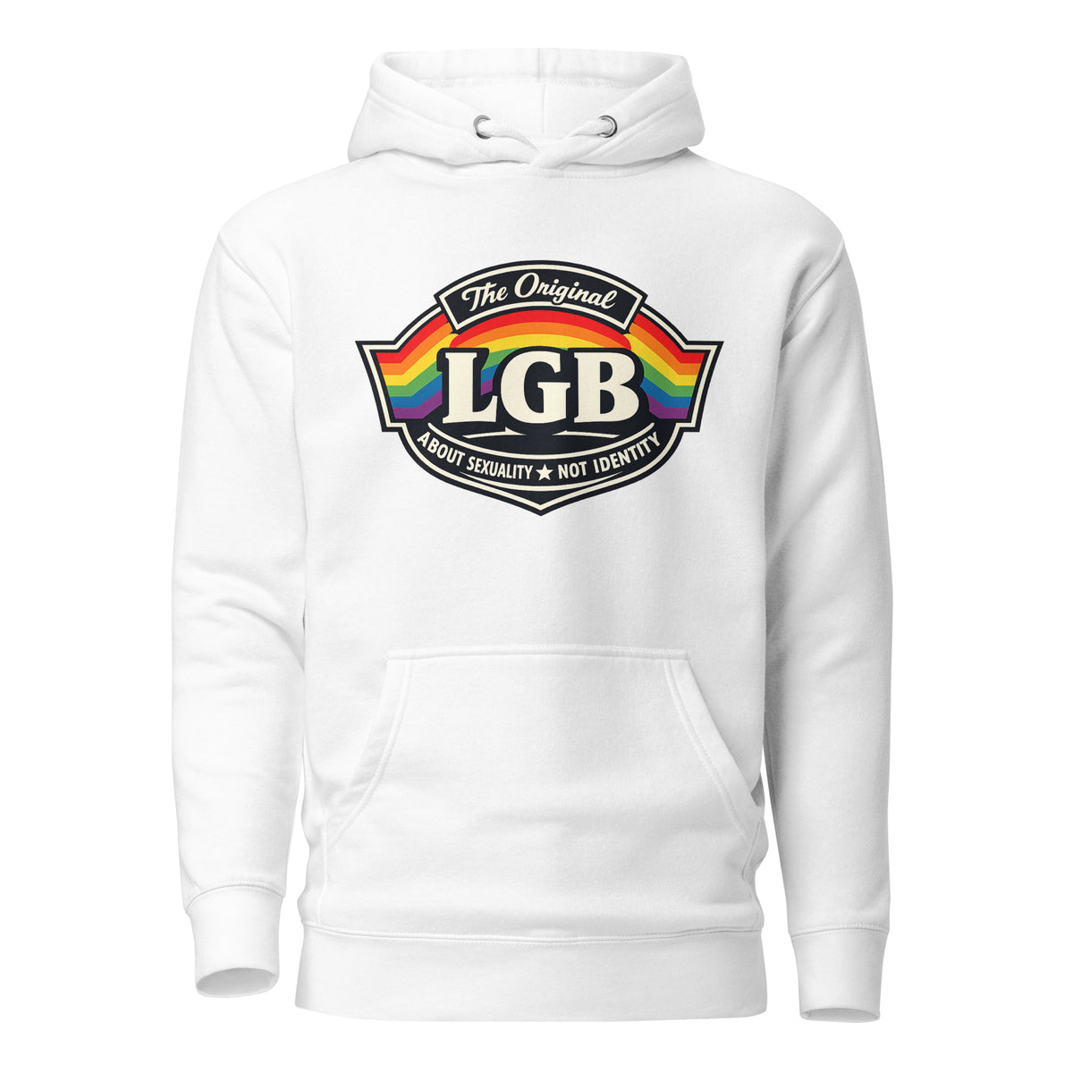 LGB – The Original – Unisex Hoodie – weiß, Vorderansicht