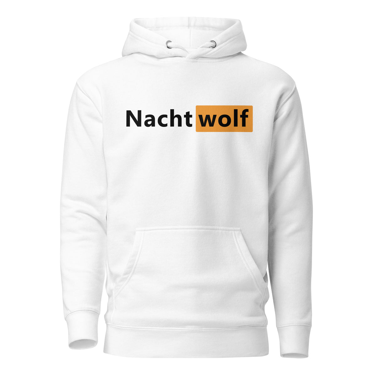 Nachtwolf - Unisex Hoodie – weiß, Vorderansicht