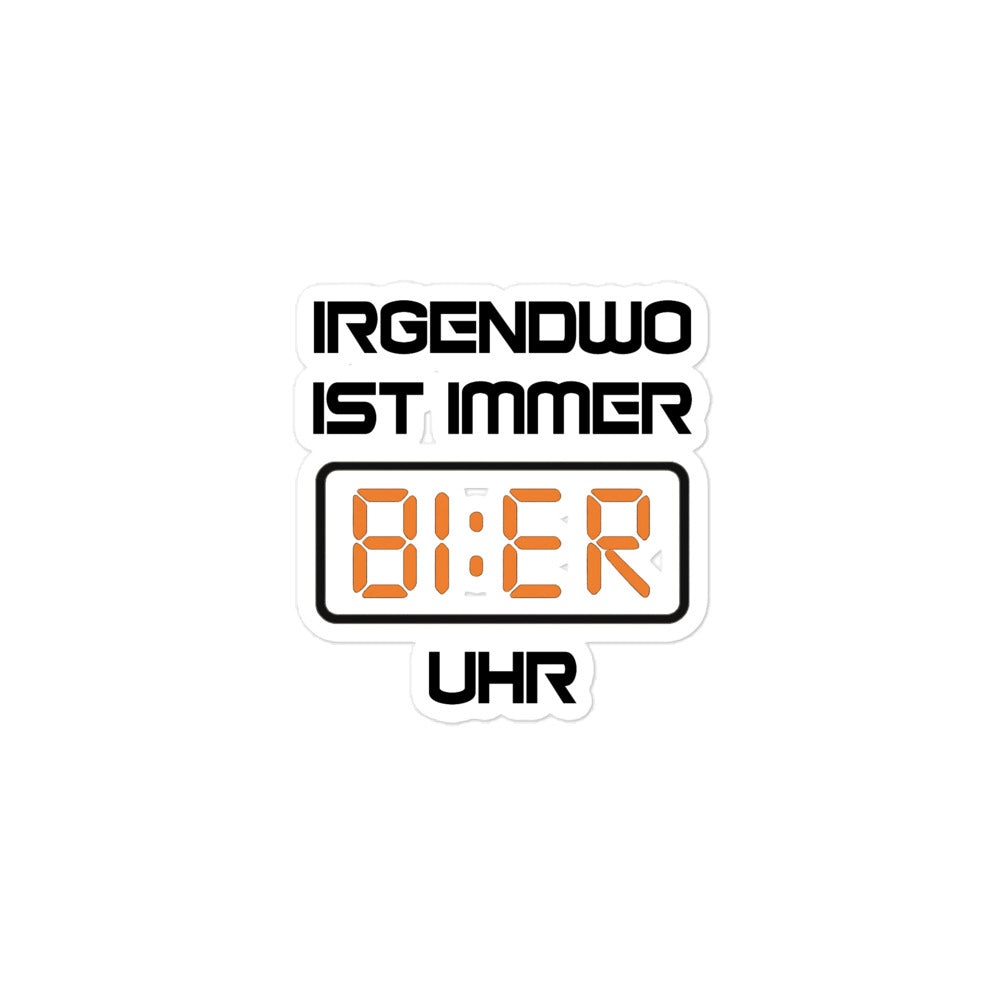 Bier Uhr Blasenfreie Aufkleber