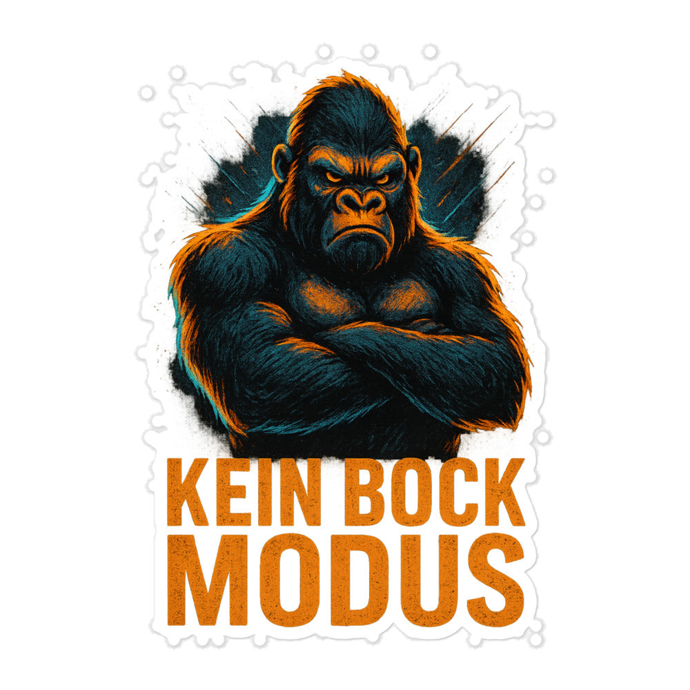Kein Bock Modus Blasenfreie Aufkleber – weiß, Produktansicht