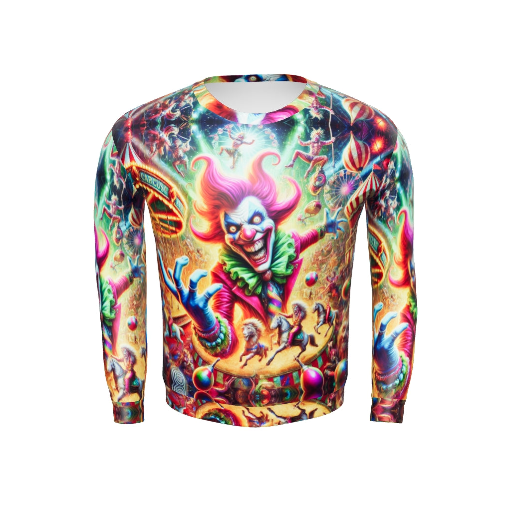 Crazy Carnival Clown Full Print Sweater