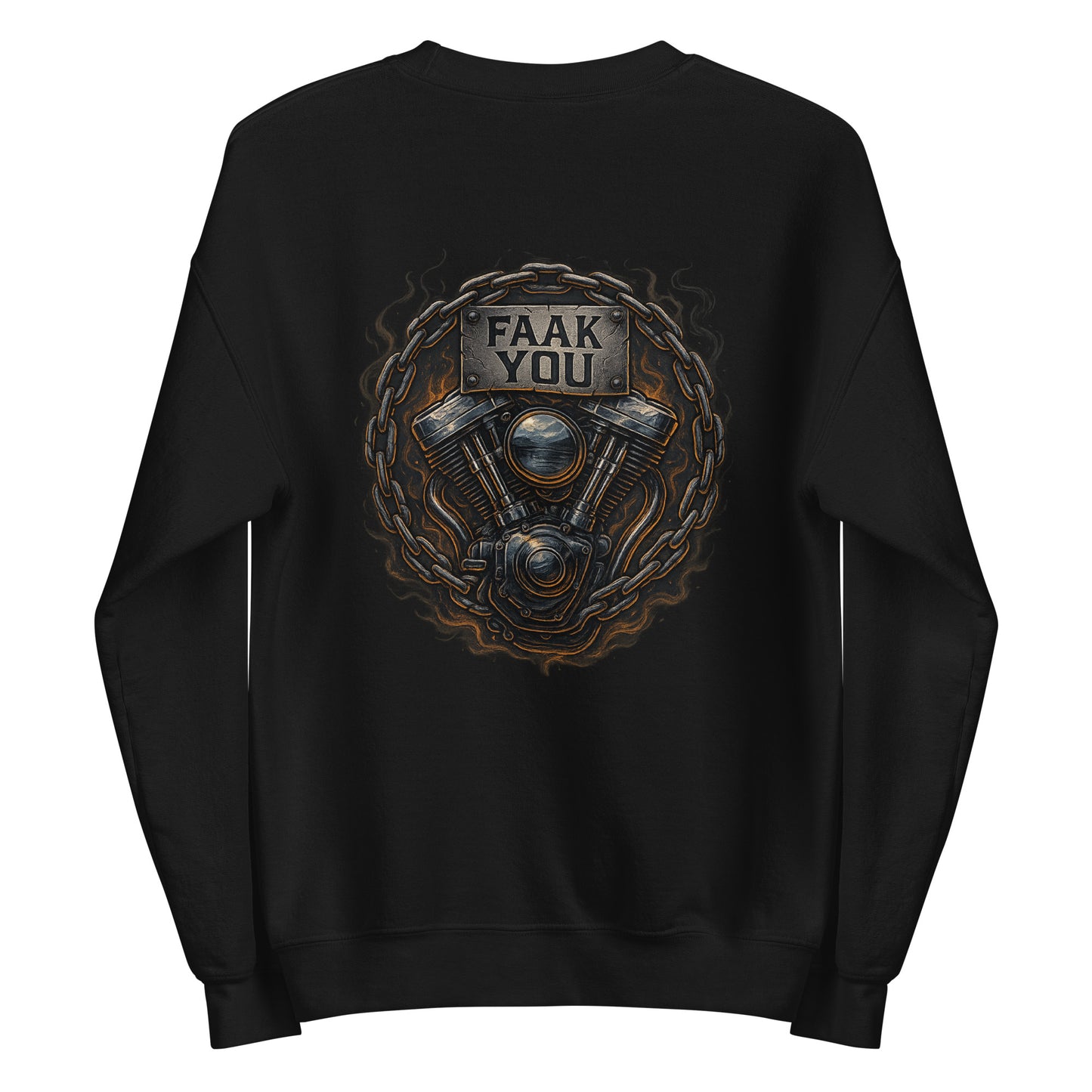 FAAK YOU – V-Twin Statement Backprint - Unisex-Pullover
