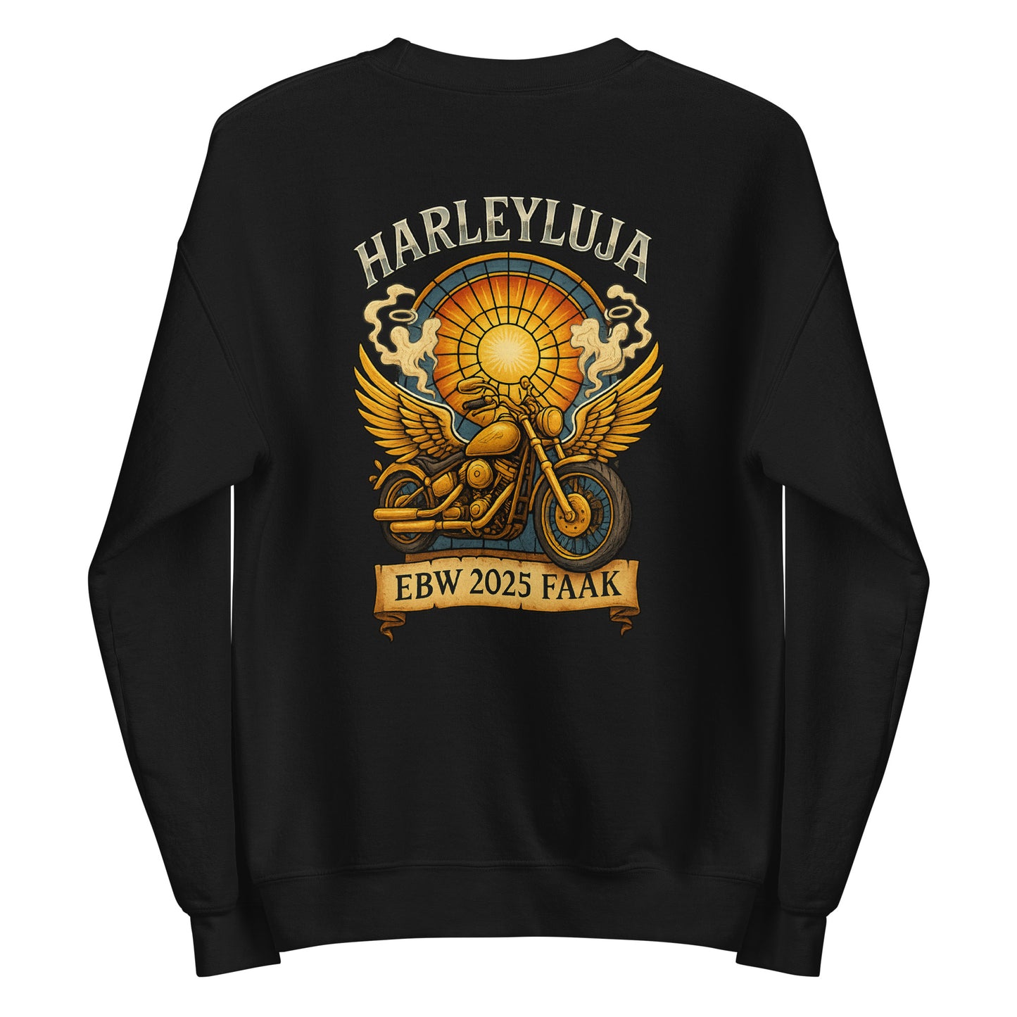 Harleyluja – Faakersee Edition 2025 - Unisex-Pullover (Backprint)