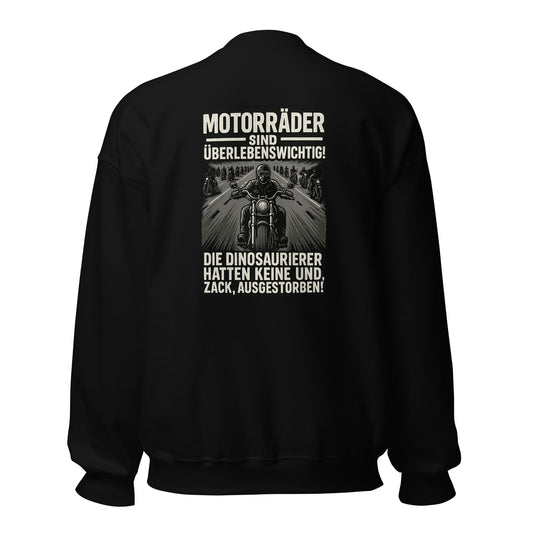 Motorräder sind überlebenswichtig – Biker Backprint Sweater