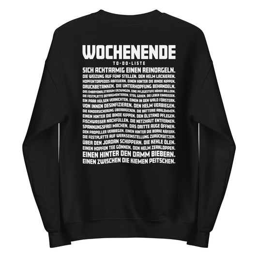 Weekend – To-Do List – Unisex Sweater Backprint