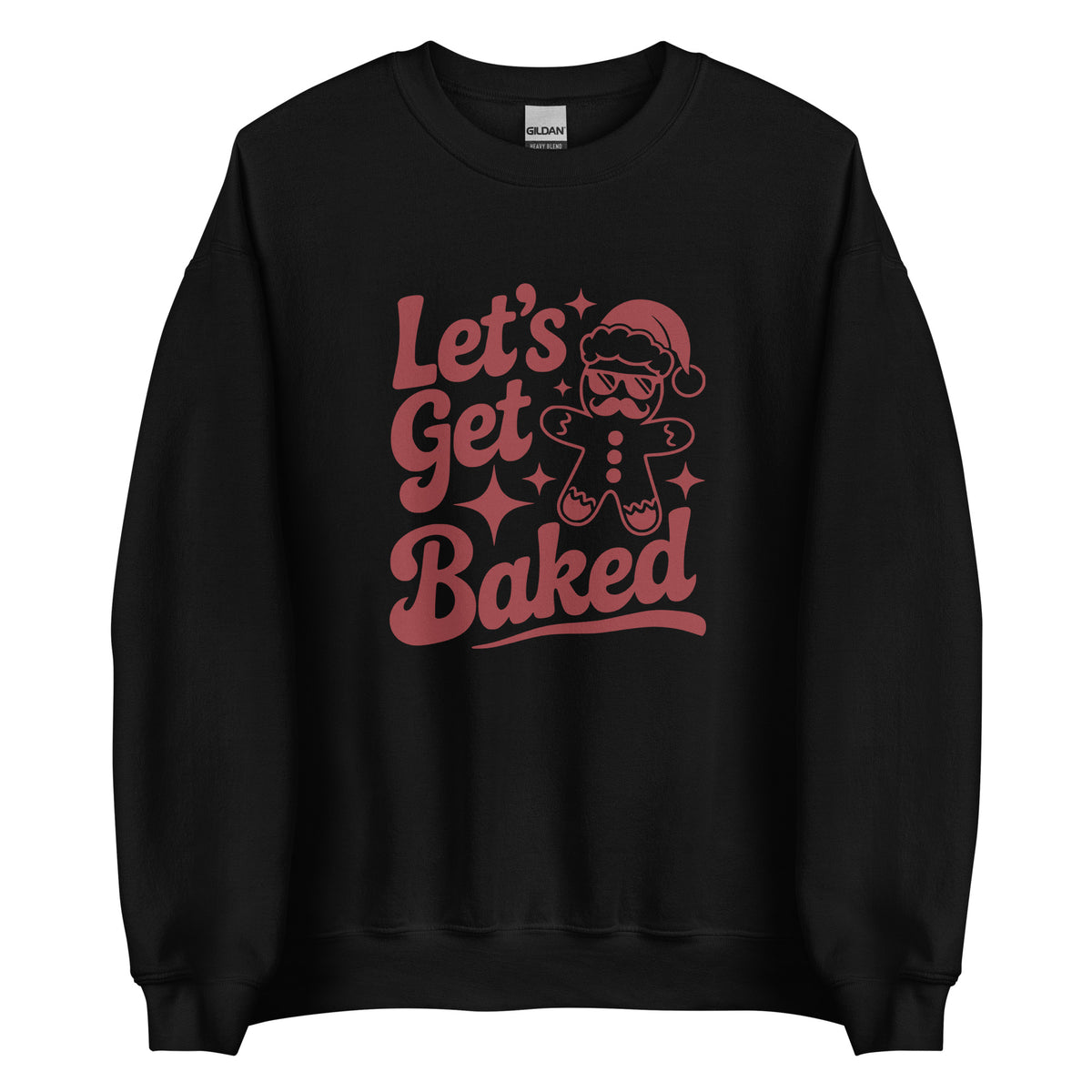 Let’s Get Baked – Unisex Sweater – schwarz, Vorderansicht