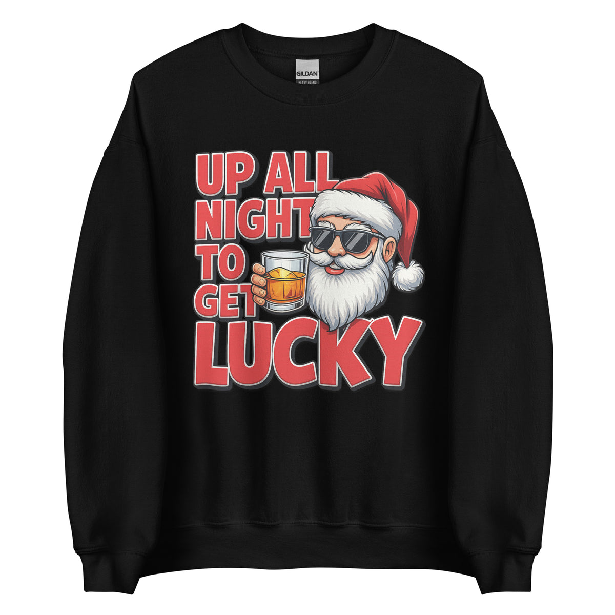 Up All Night To Get Lucky – Unisex Sweater – schwarz, Vorderansicht