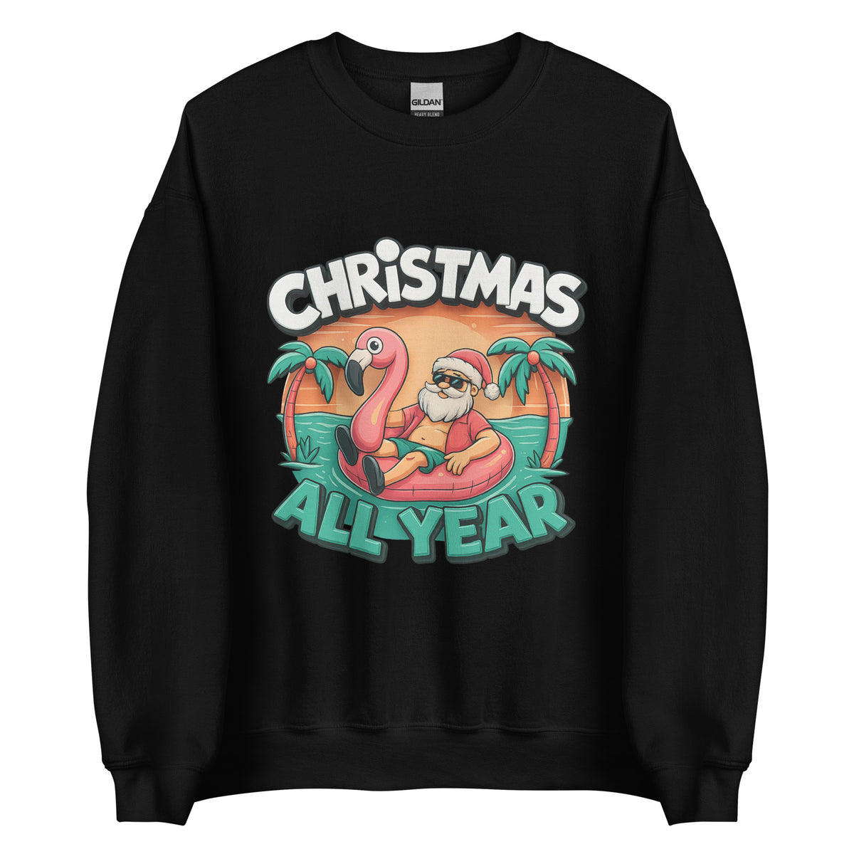 Christmas All Year – Unisex Sweater – schwarz, Vorderansicht
