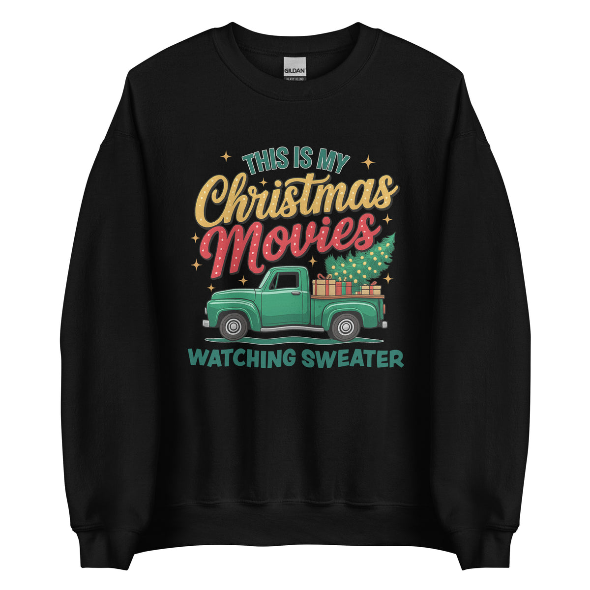 This Is My Christmas Movies Watching Sweater – Unisex Sweater – schwarz, Vorderansicht