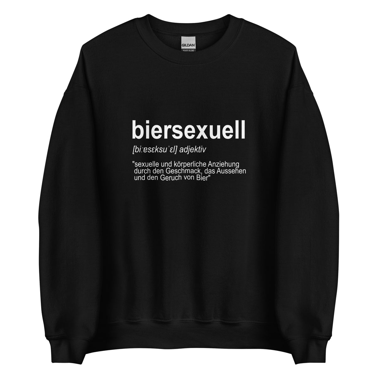 Biersexuell – Unisex Sweater – schwarz, Vorderansicht