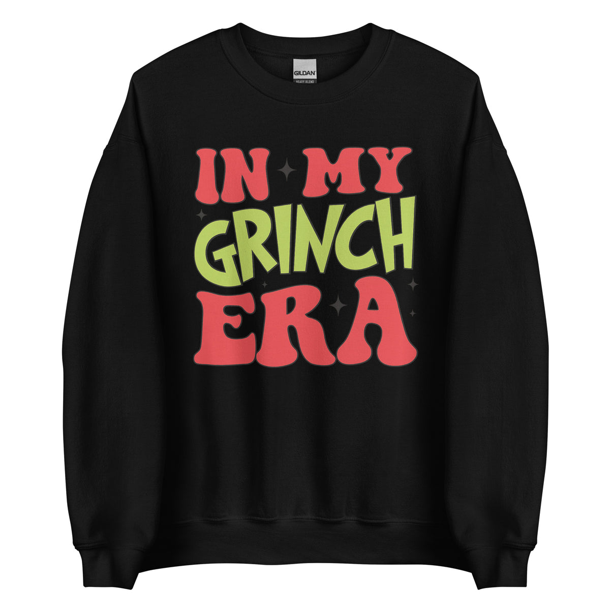 In My Grinch Era – Weihnachtssweater mit Humor – schwarz, Vorderansicht