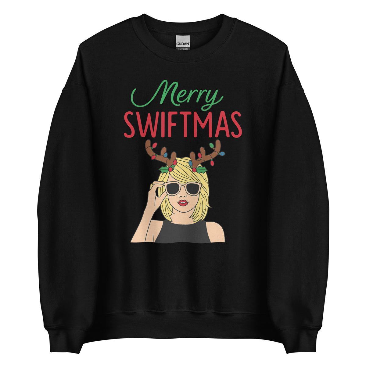 Merry Swiftmas Unisex Sweater – schwarz, Vorderansicht