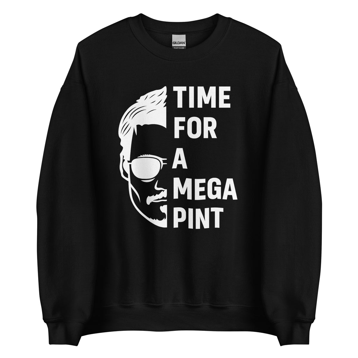 Time for a Mega Pint Unisex Sweater – schwarz, Vorderansicht