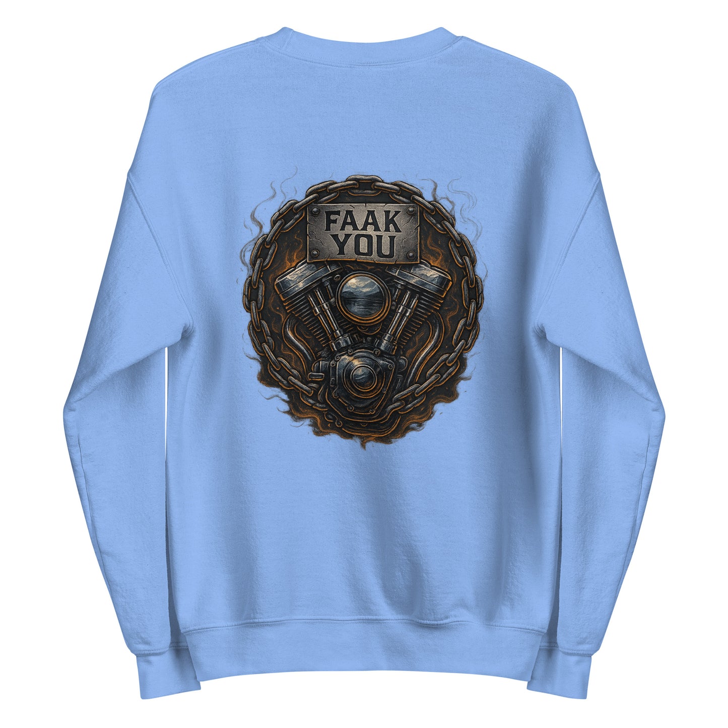FAAK YOU – V-Twin Statement Backprint - Unisex-Pullover