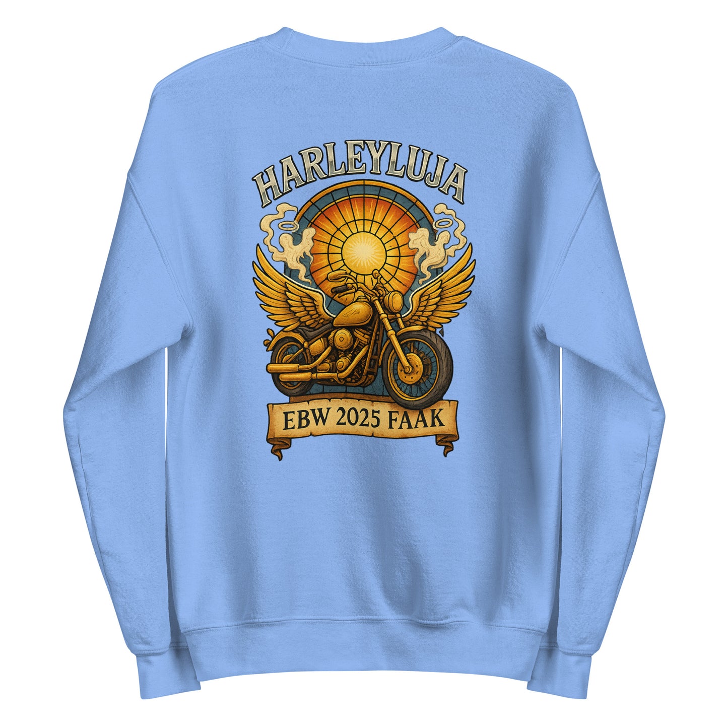 Harleyluja – Faakersee Edition 2025 - Unisex-Pullover (Backprint)
