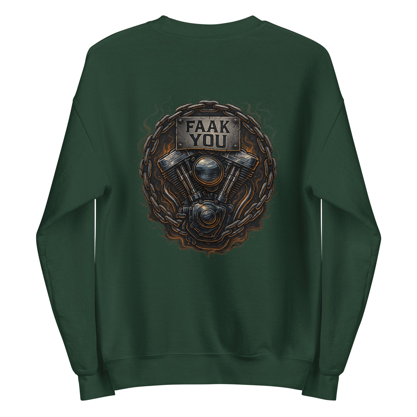 FAAK YOU – V-Twin Statement Backprint - Unisex-Pullover