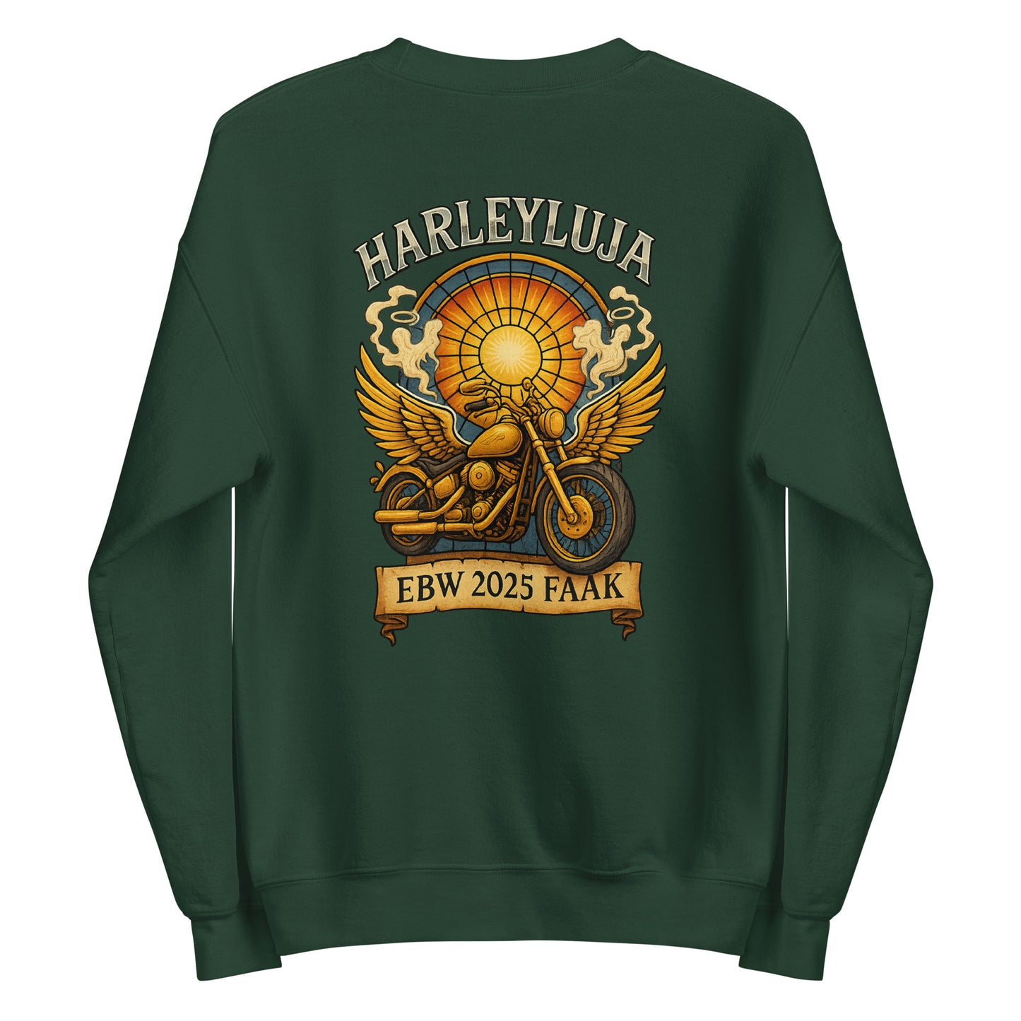 Harleyluja – Faakersee Edition 2025 - Unisex-Pullover (Backprint)