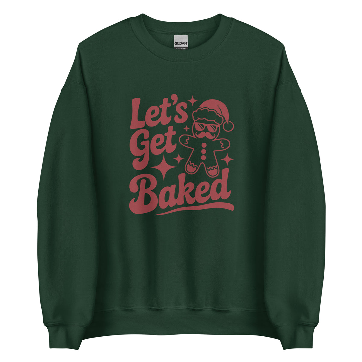Let’s Get Baked – Unisex Sweater – grün, Vorderansicht