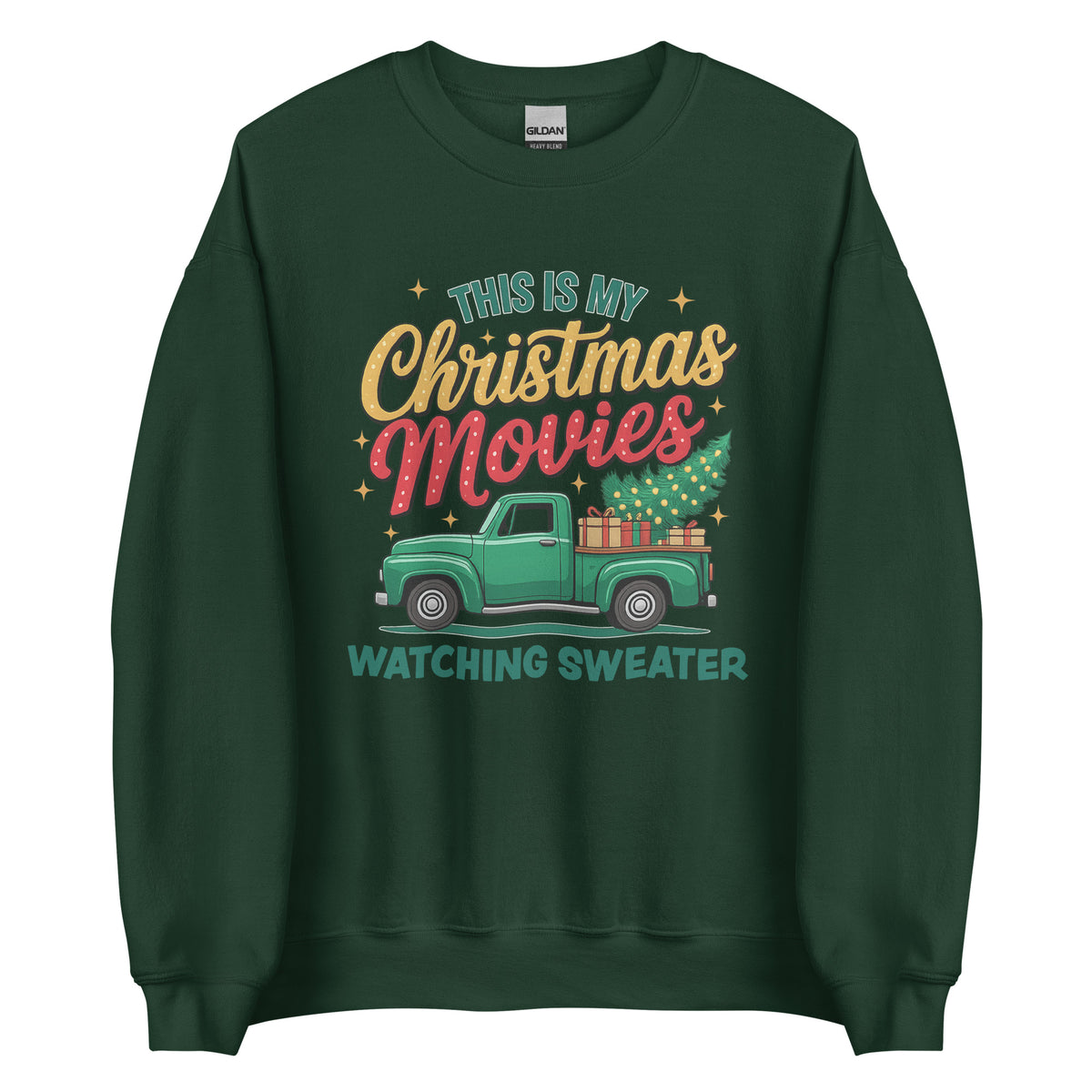 This Is My Christmas Movies Watching Sweater – Unisex Sweater – grün, Vorderansicht