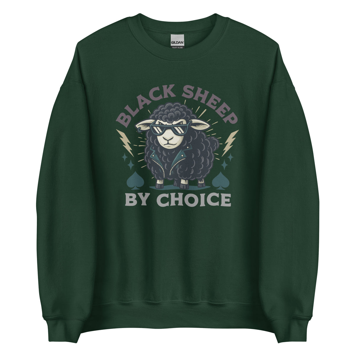 Black Sheep by Choice – Unisex Sweater – grün, Vorderansicht
