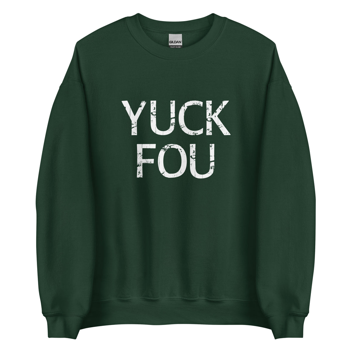 Yuck Fou – Unisex Sweater – grün, Vorderansicht